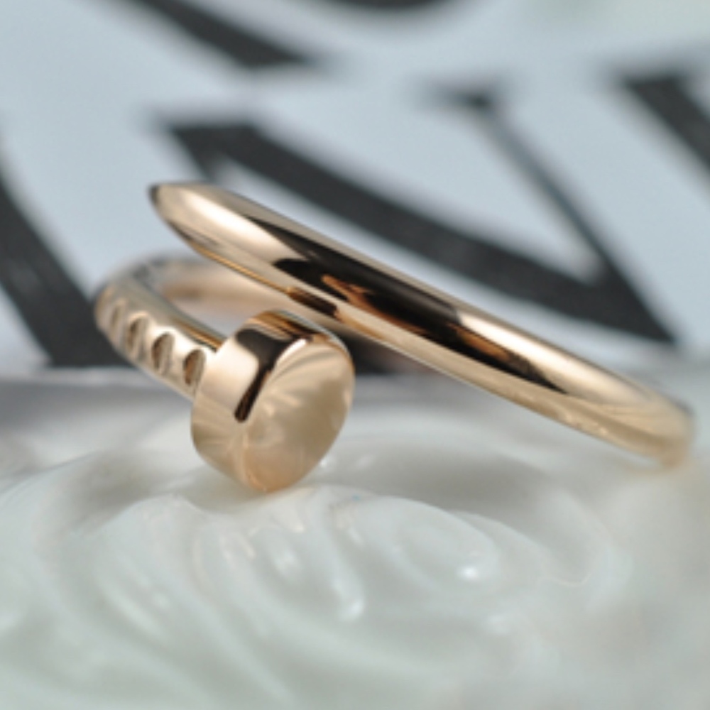 NEW  All Around Rose Gold and Silver Nail ring